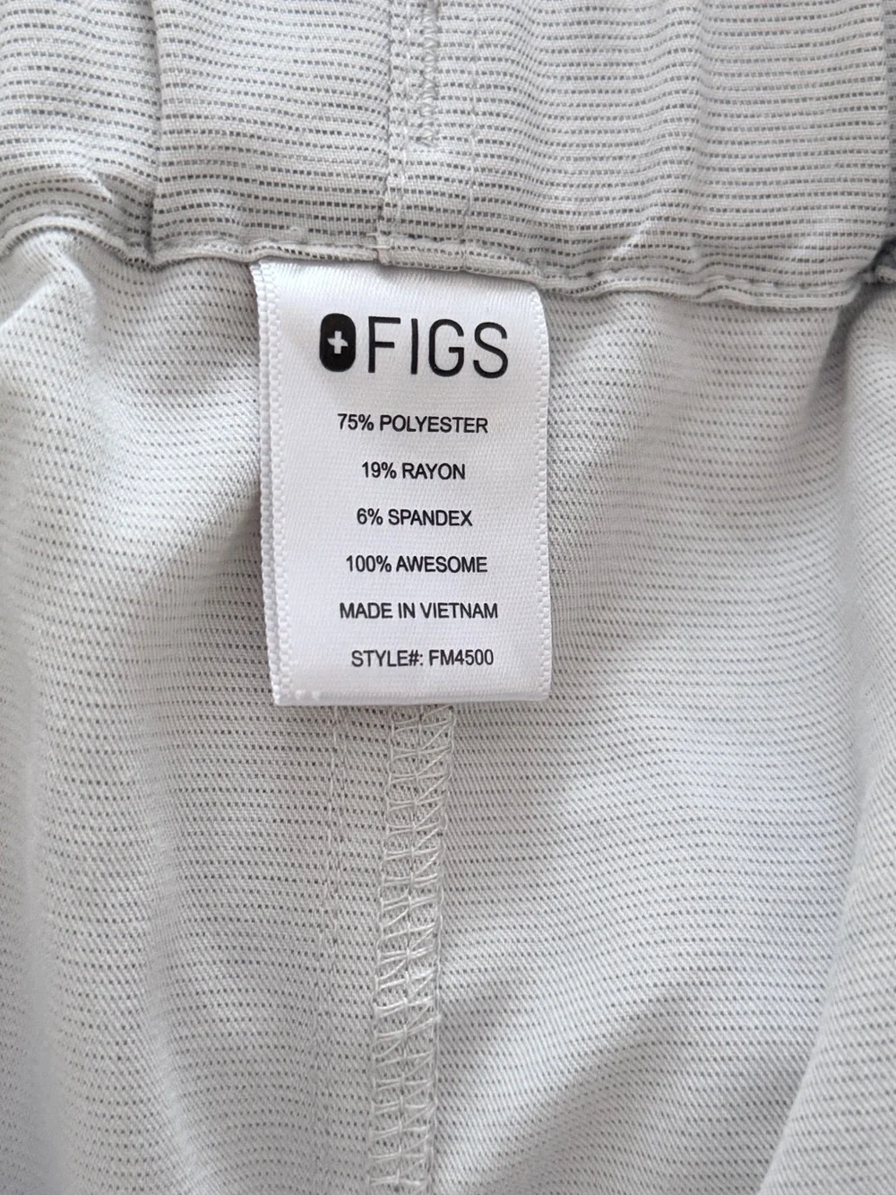 Figs Pisco Drawstring Scrub Pants Size Large Space Grey PO 1520
